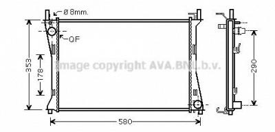 AVA QUALITY COOLING fda2400 -  Радиатор, охлаждение двигателя